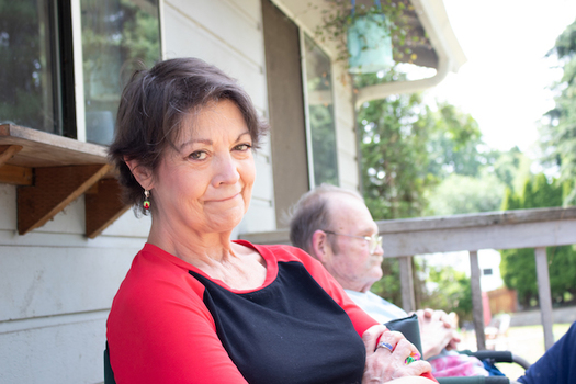 Vicki Bickford says she relies on her income as a caregiver to stay afloat.