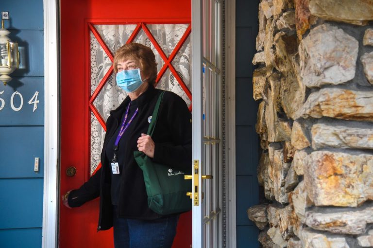 Health caregiver Susie Young has provided at-home care for many years. She has been on the front lines of long-term care in people’s homes throughout the pandemic.