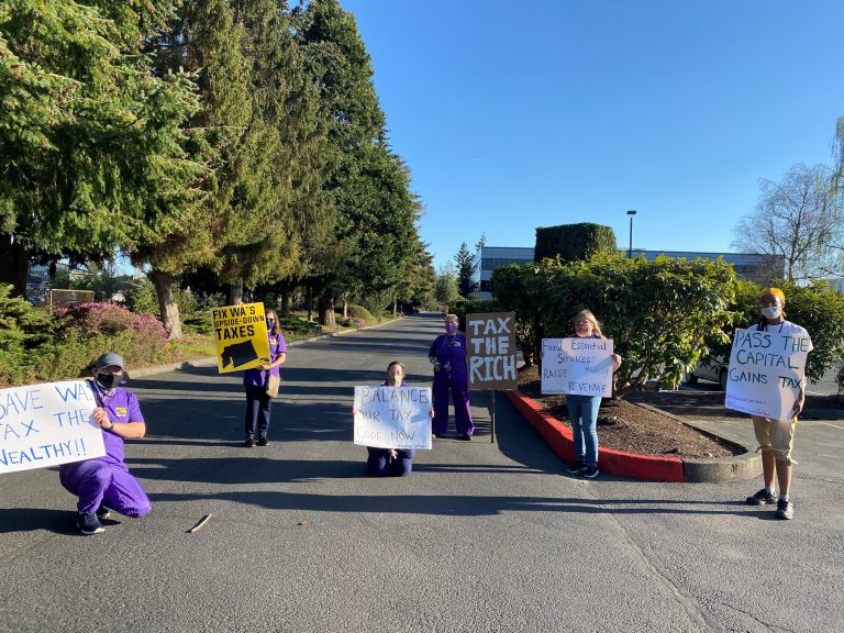 Sign waving