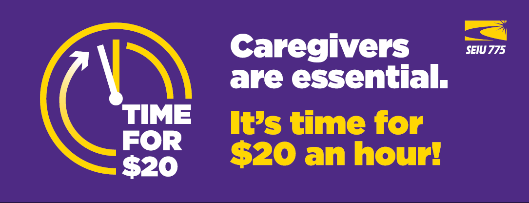 Caregivers are essential. It's time for $20 an hour!